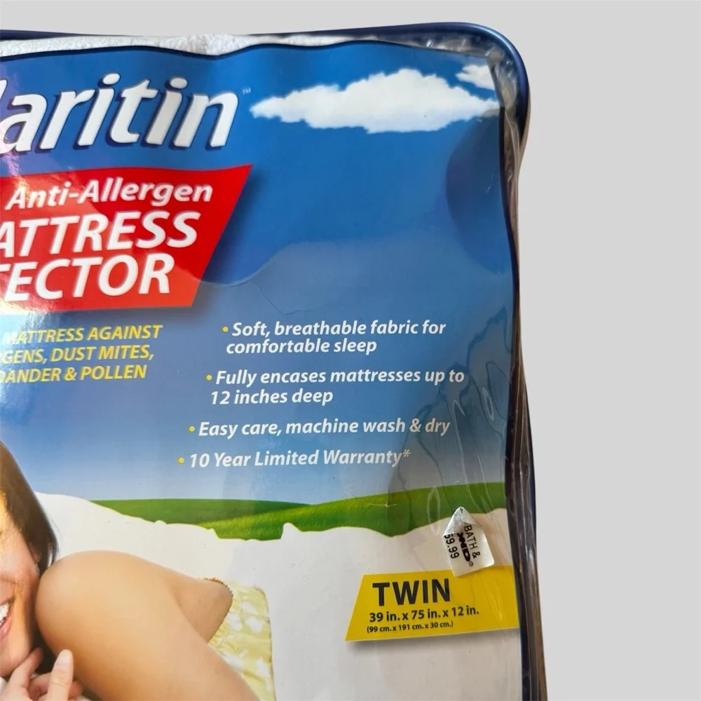 Claritin Anti-Allergen Twin Bed Mattress Protector